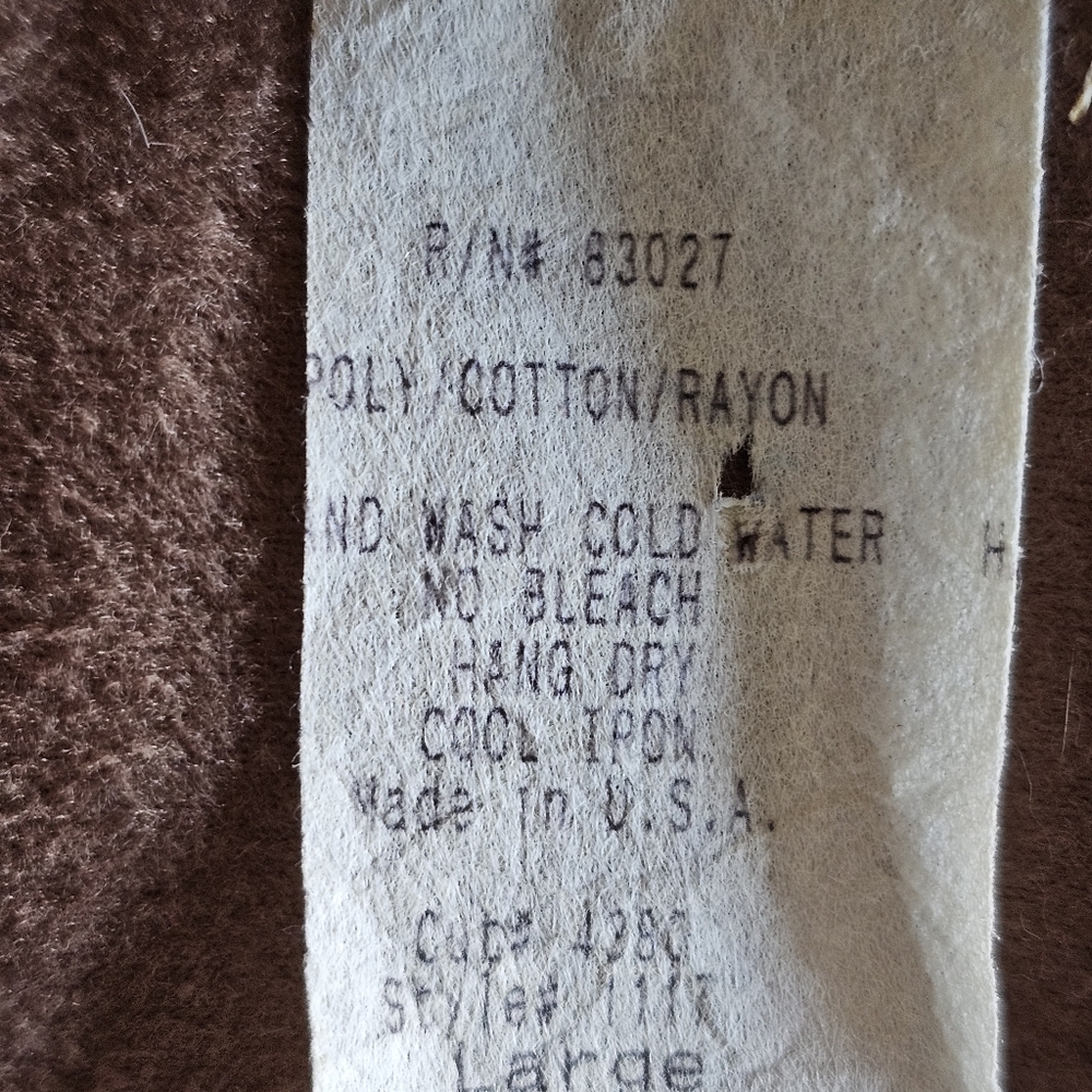 Western Collection Vest Size Large Made In USA Buttons - Picture 5 of 5